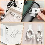 Câble autocollant Blanc: 100 Paquet sous le bureau de la gestion des fils, réutilisable crochet réglable et câble de boucle organisatrice, 1.1x3.5 dans