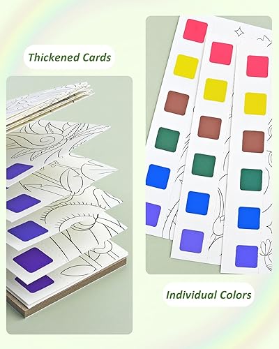 Vista 5 de Vileafy 20 recuerdos de fiesta bajo el mar para niños de 4 a 8 años, marcadores de bolsillo para pintura de acuarela DIY -pintura con agua, mini