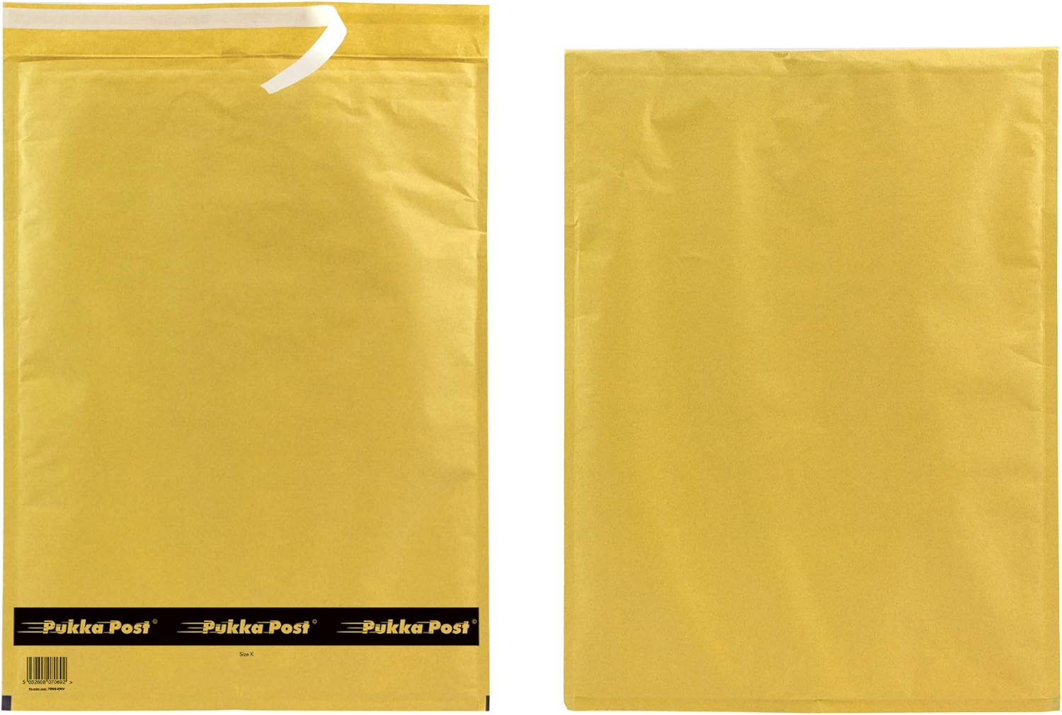 Pukka Pad, Pukka Post Bubble Lined Envelopes – Pack of 10 Self Seal Padded Mailers for Shipping - 370 x 480 mm, Size K - Gold