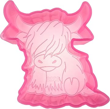 MUBYOK Highland Cow sitting Silicone Freshie Mold for Aroma Beads Supplies