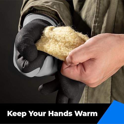Vista 12 de Guantes 100% impermeables para hombres y mujeres, guantes de trabajo de invierno para clima frío, Touchsreen, guantes de congelador con aislamiento