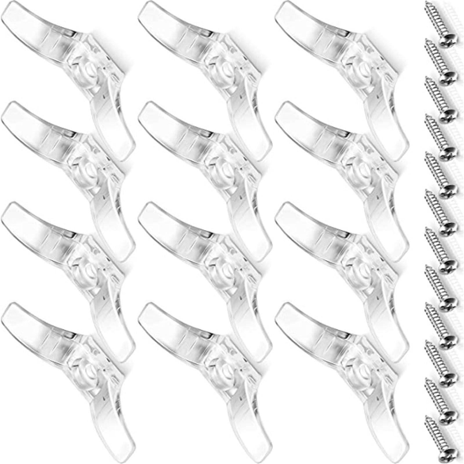Xjdzineq Rope Cleats, Holders Blind Hook Winders with Screws for Roman Shade Curtains Window Blinds Cord Curtains with Hooks Curtain White White Shower