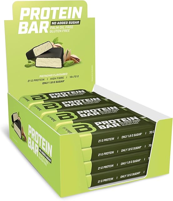 BioTech USA Protein Bar, 16 x 70 g Riegel (Pistachio)