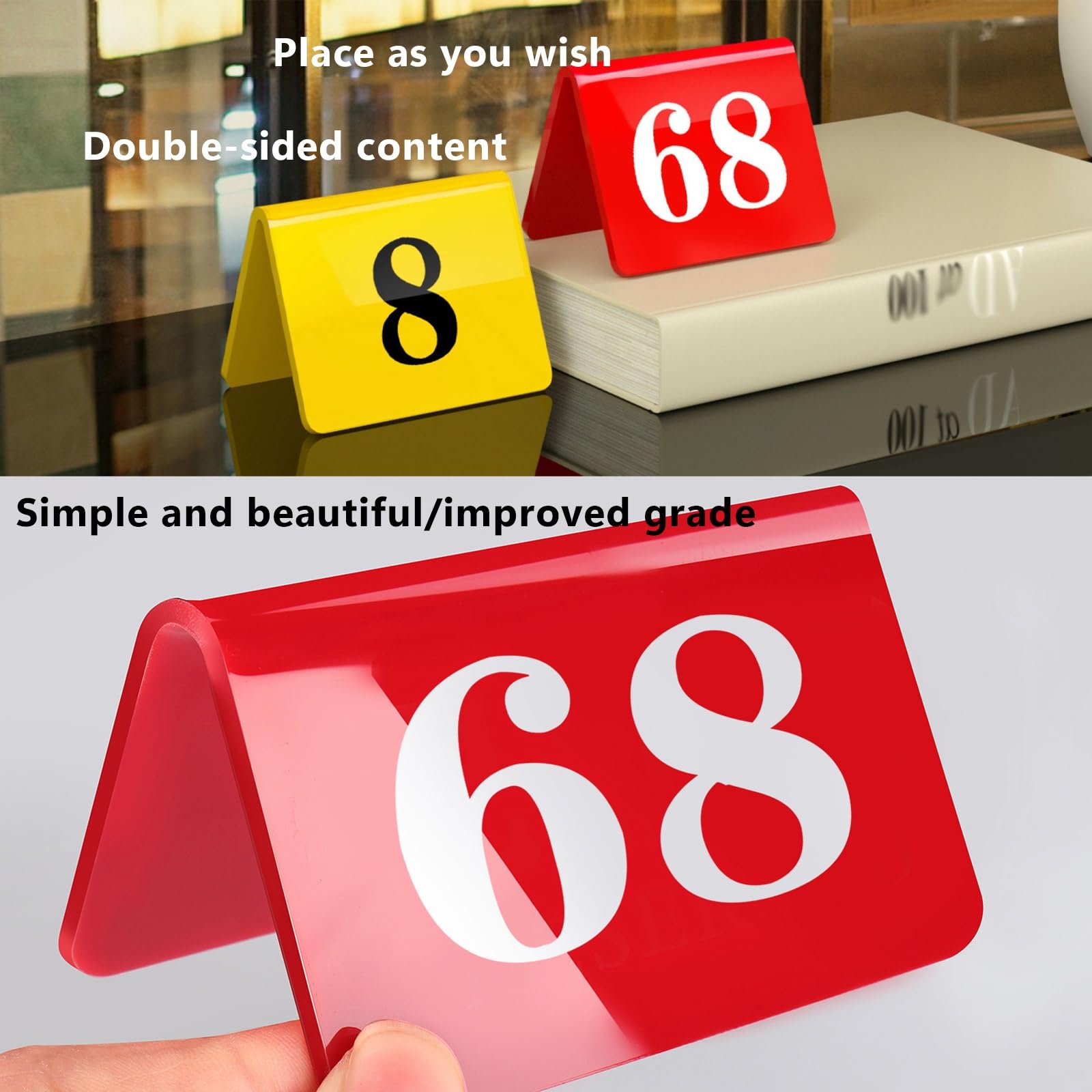 Numery stołów akrylowych