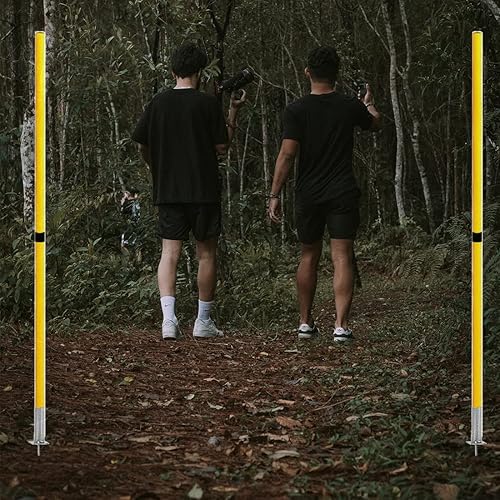 Miniatura 7 de Spring Agility Training Pole Set Fútbol Plug-in Type Dribbling Pole Coaching Sticks para Deportes, Traning, Advertencia