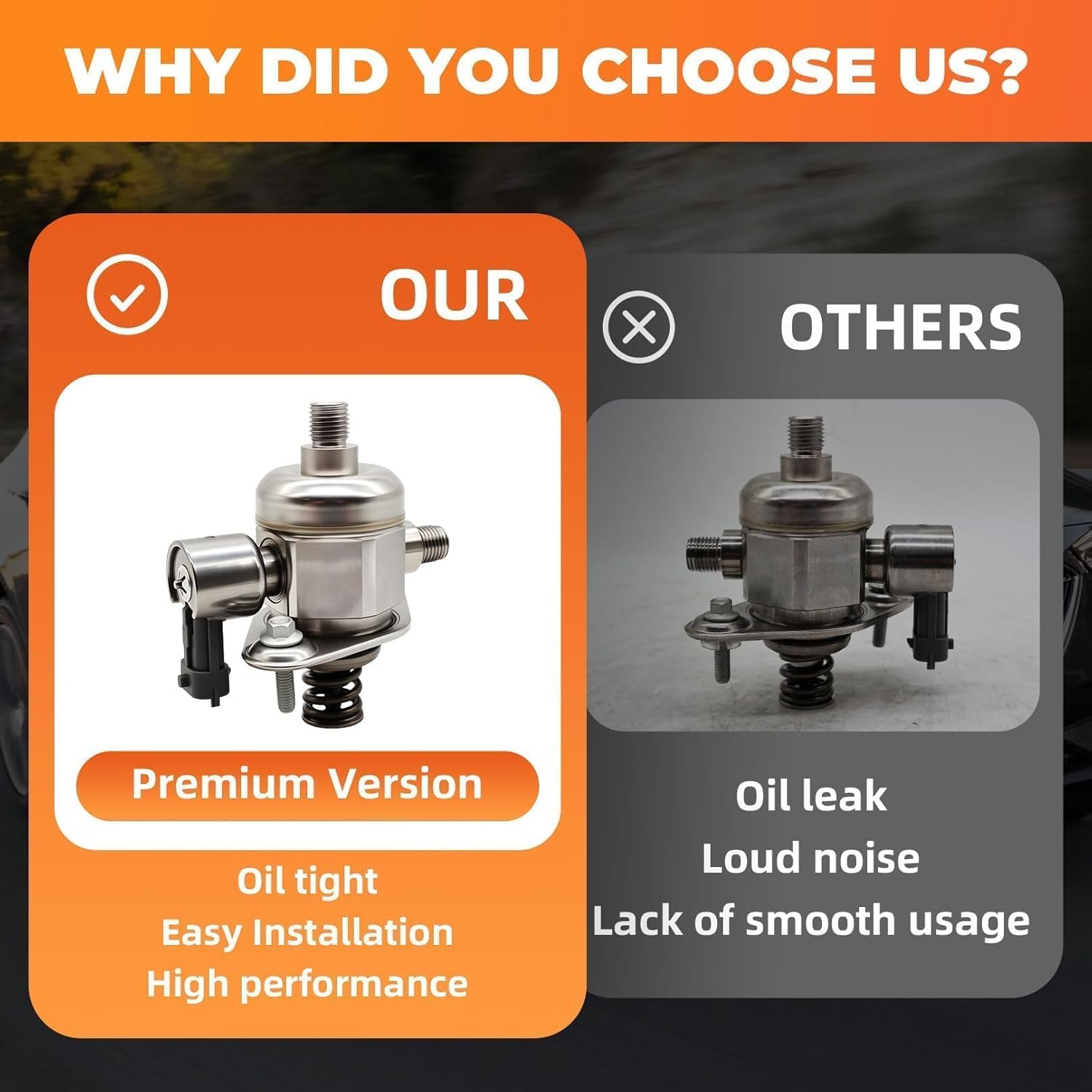 High Pressure Fuel Pump Compatible with Camaro Traverse Allure Enclave LaCrosse CTS STS Acadia Outlook 2008-2017 V6 3.6 Replace 12658552 12626234 12614934 (Premium Version)