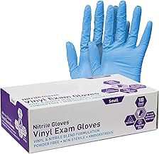 Disposable Gloves Nitrile - Powder Free, Latex Free, Textured Grip, Non-Sterile Exam Gloves for Cleaning, Cooking, Medical Use, high-quality Disposable Gloves, Extra Strong gloves (MEDIUM)