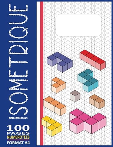 Papier Isométrique A4 - 100 Pages Numérotées: Carnet Isométrique Ligné Extra Fin pour Dessin Isométrique avec Détails en 3D - ( Cahier Architecte &amp; Ingénieur - Série N° 23 )