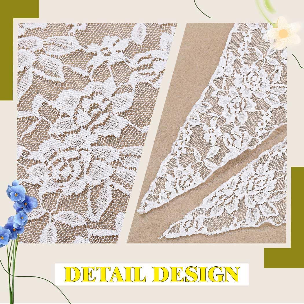 JAKAWIN Wedding Shawl and Wrap White Flower Lace Cape Formal Dressy Bridal Bolero Capelet for Women - Image 6