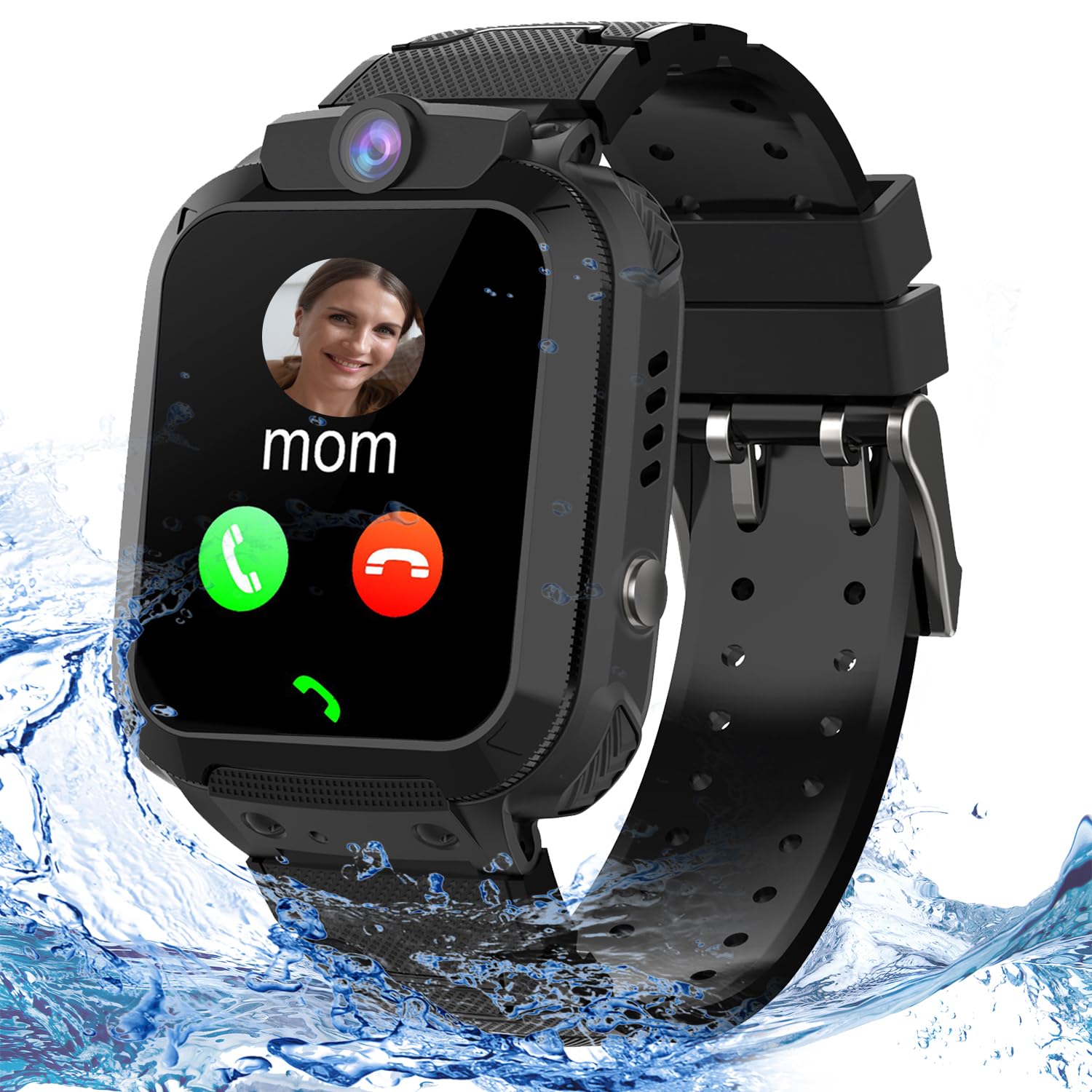Reloj Inteligente Niño GPS, Smartwatch Niños Telefón y Llamadas, Reloj GPS Niños IP68 Impermeable SOS Chat Juegos Despertador Chat de Voz, Estudiantes Reloj Niño Regalo