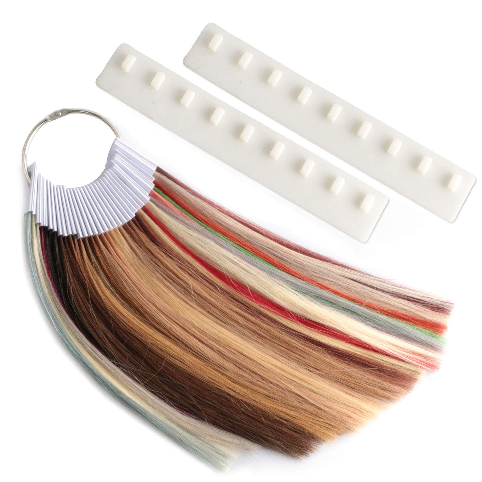 Buy 34 Pcs Human Hair Swatches Testing Color Samples for Salon Color
