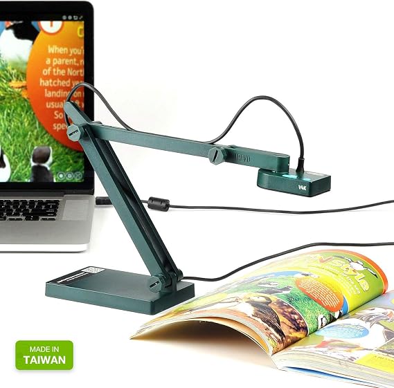 IPEVO V4K Ultra High Definition 8MP USB Document Camera Mac OS, Windows, Chromebook Compatible for Live Demo, Web Conferencing, Distance Learning, Remote Teaching, Green