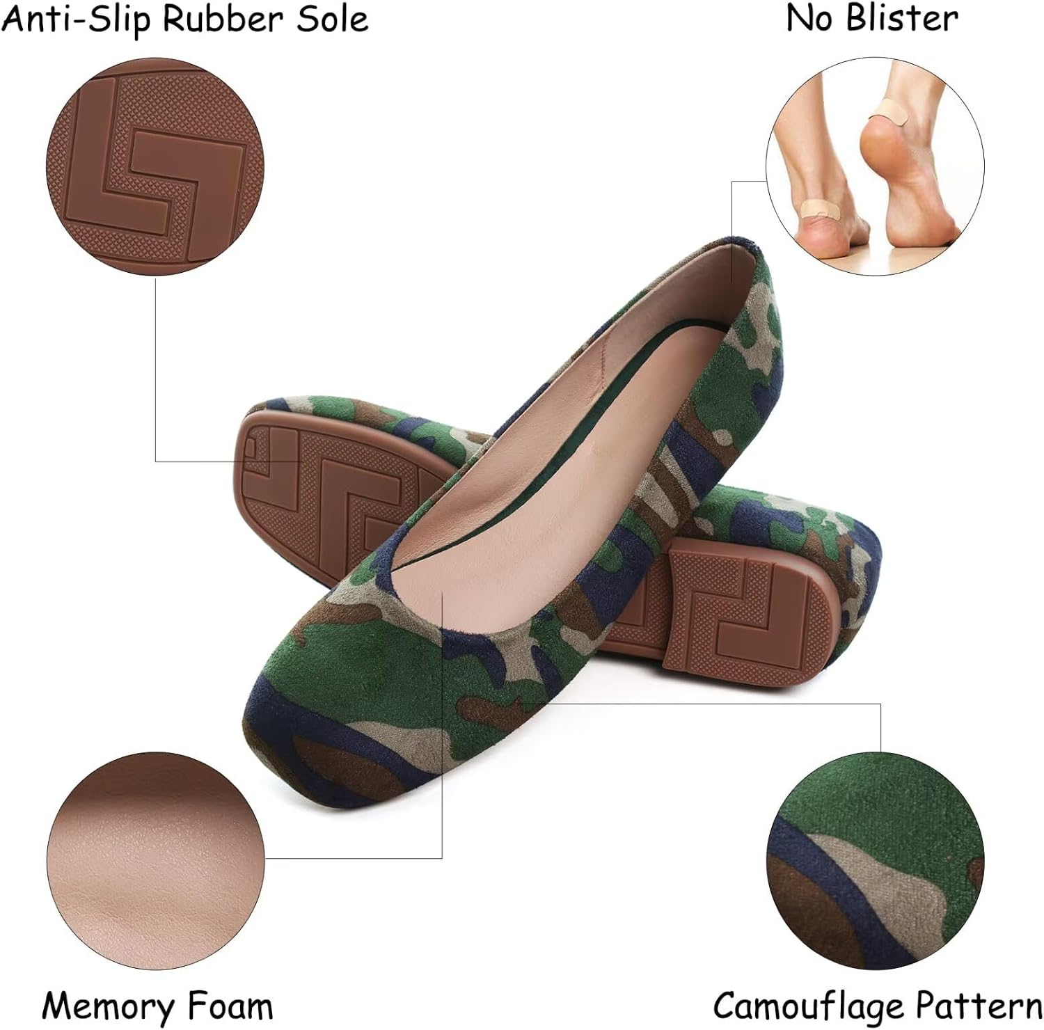 SAILING LU Ballet Flats for Women Comfortable Solid Color image 2