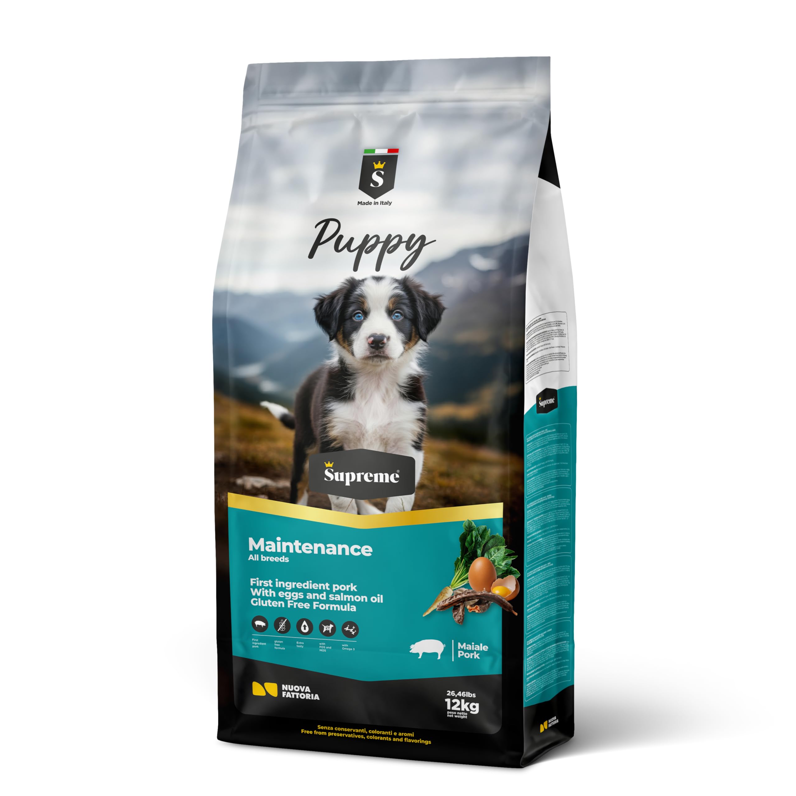 Canun Sup Dog Puppy para Perros Cachorros, Monoproteico de Cerdo, Envase Grande 12 Kg