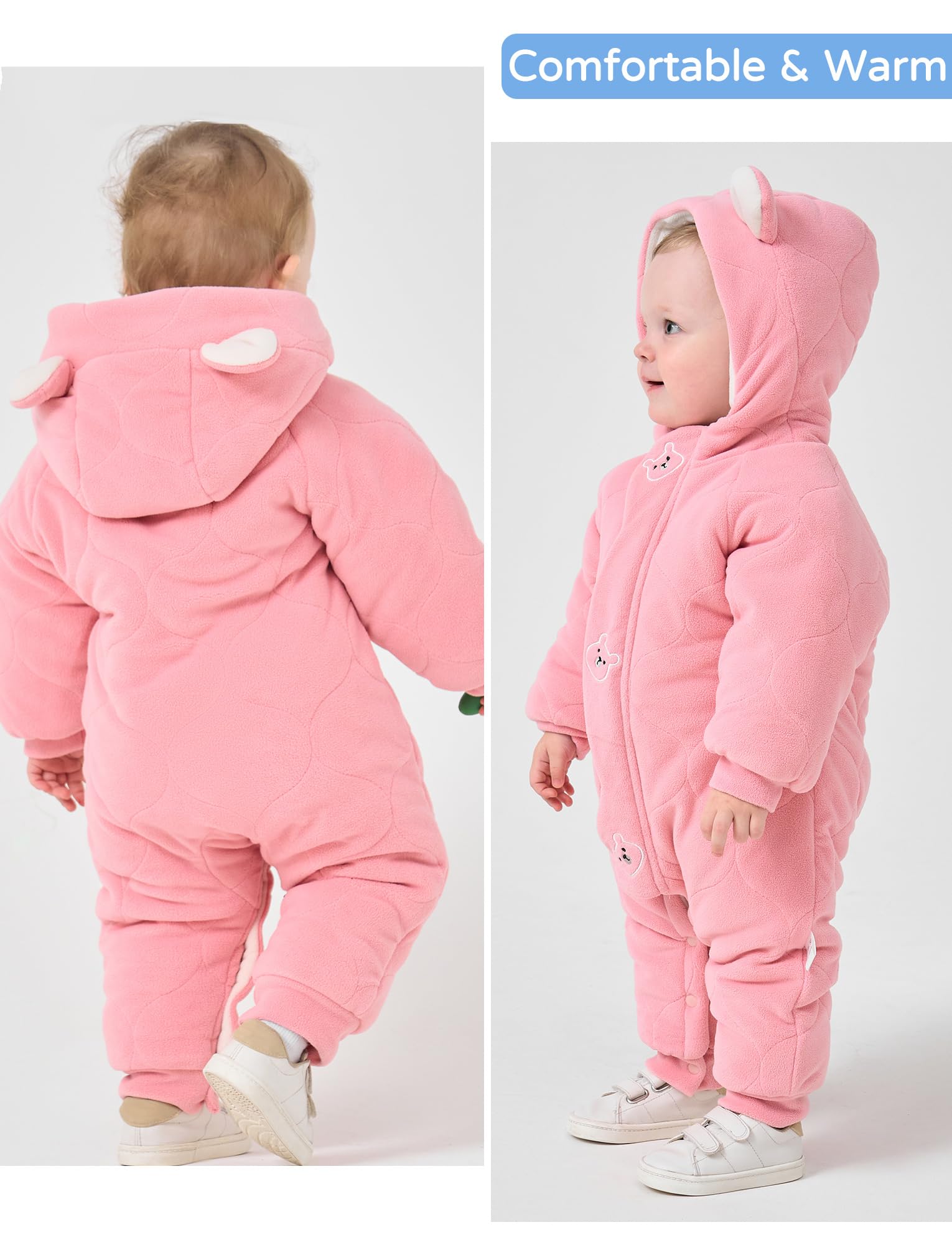 AIEOE Trajes de Nieve para Bebés Niño Ropa de Invierno de Niños Mono de Nieve Niño Traje de Nieve Niña con Capucha
