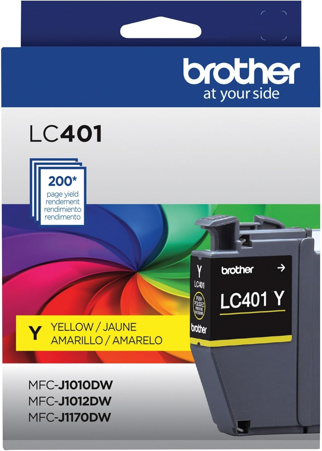 Brother Genuine LC401Y Standard-Yield Yellow Ink Cartridge