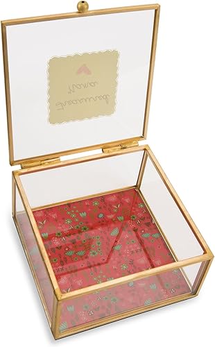 Miniatura 2 de Pavilion Gift Company A Mother's Love - Joyero de cristal con diseño floral de 4.25 pulgadas, diseño floral, color rojo
