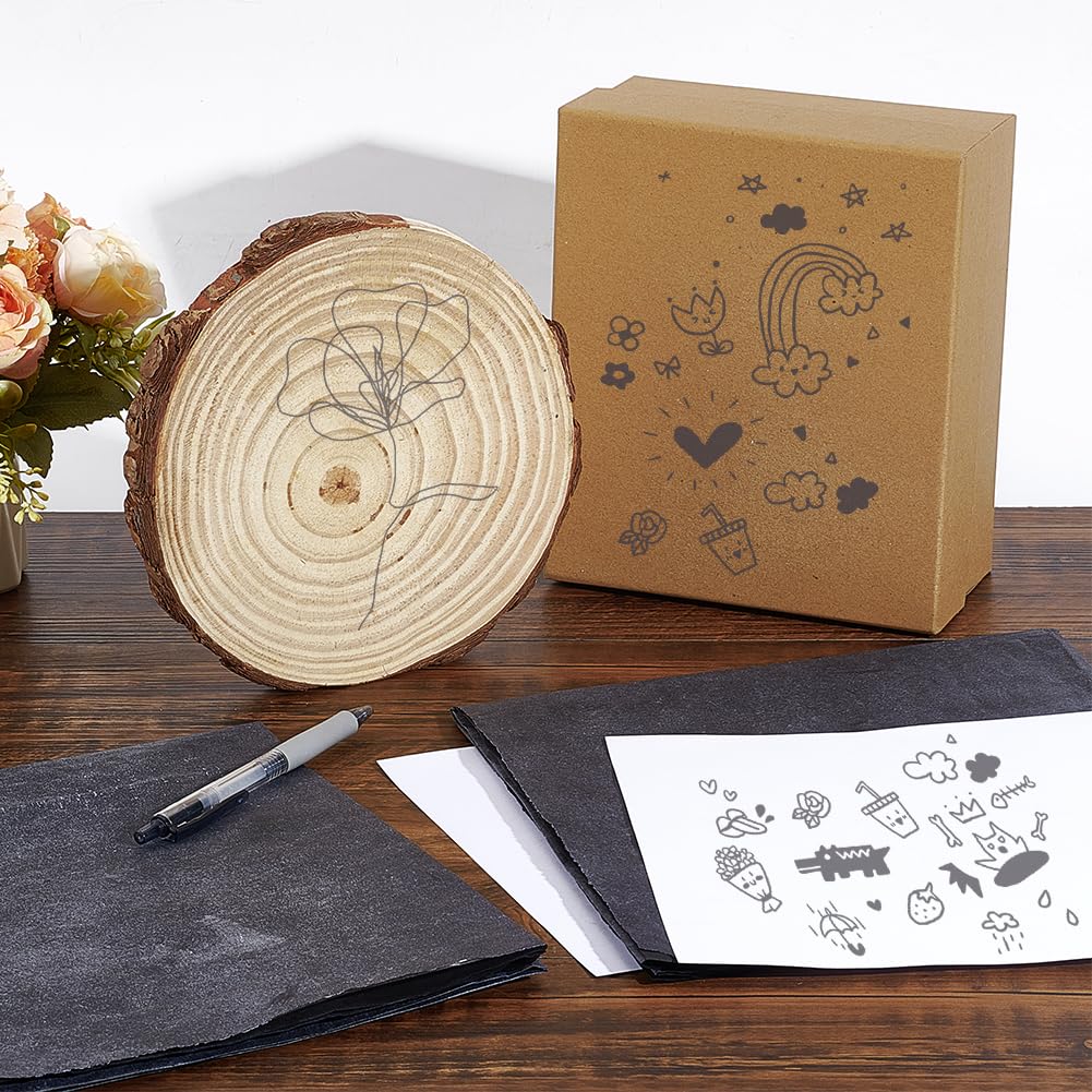 Carta Grafite Da Ricalco - 8 Fogli 105x51cm | Per Trasferimento Su Legno, Tela, Ceramica - Foto 2