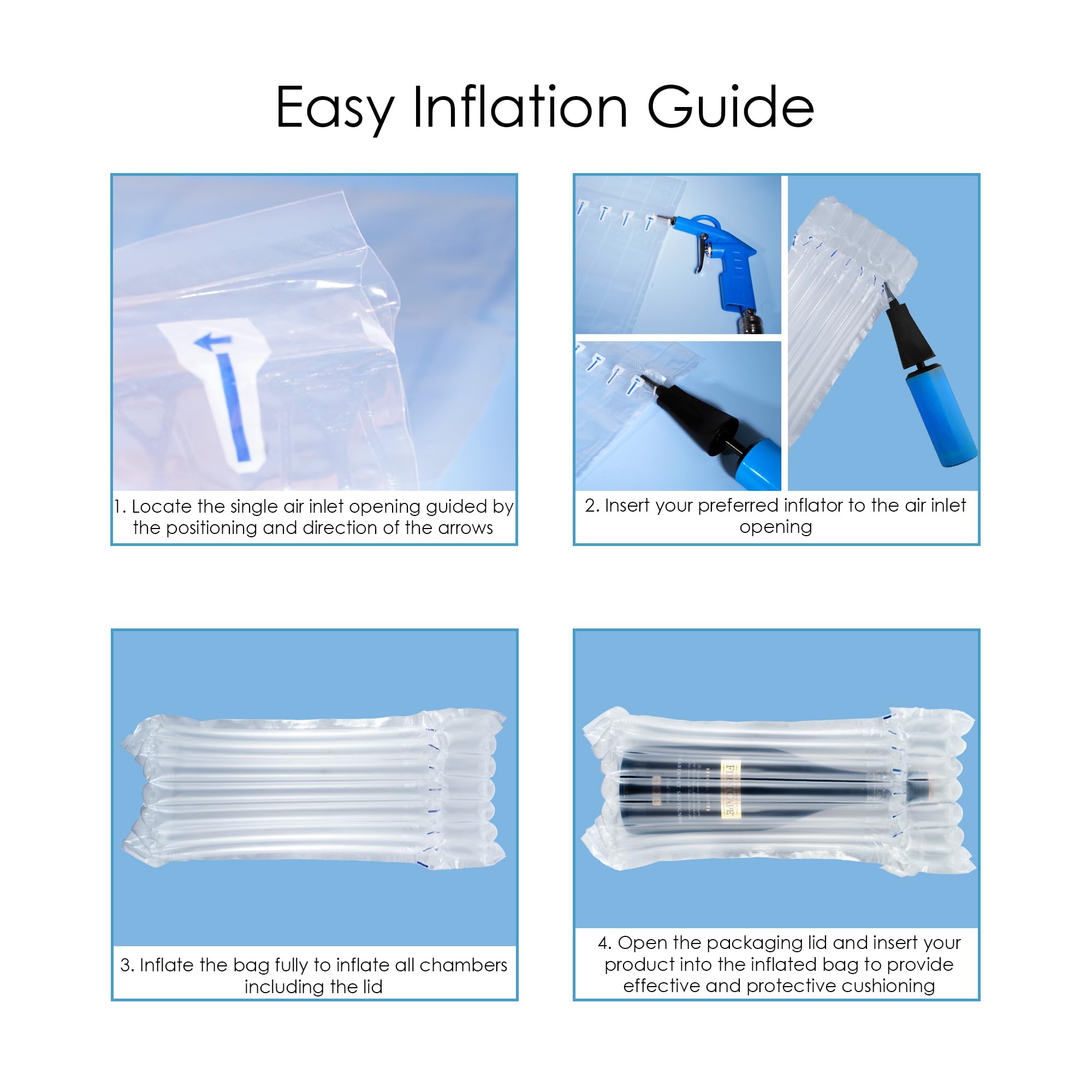 Wine Bottle Protector 100 Pieces Bubble Bags - Image 3
