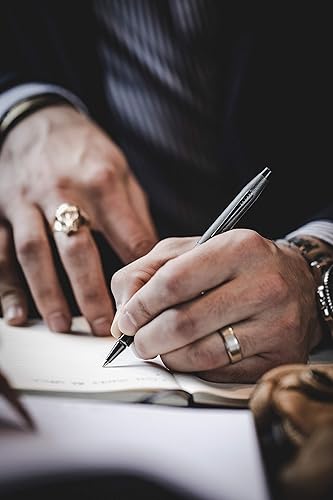 Miniatura 4 de Cross Classic Century - Juego de bolígrafo recargable y lápiz portaminas de 0.7 mm, incluye caja de regalo de calidad prémium, microrranurado, gris