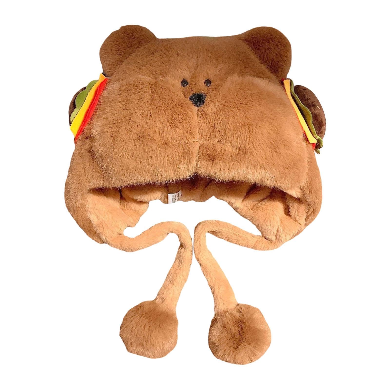 Cute Plush Hat Warm Cartoon Funny Beanie Hat for Holidays Festivals Shopping Khaki| Streetwear | Aesthetic | Casual-image-38