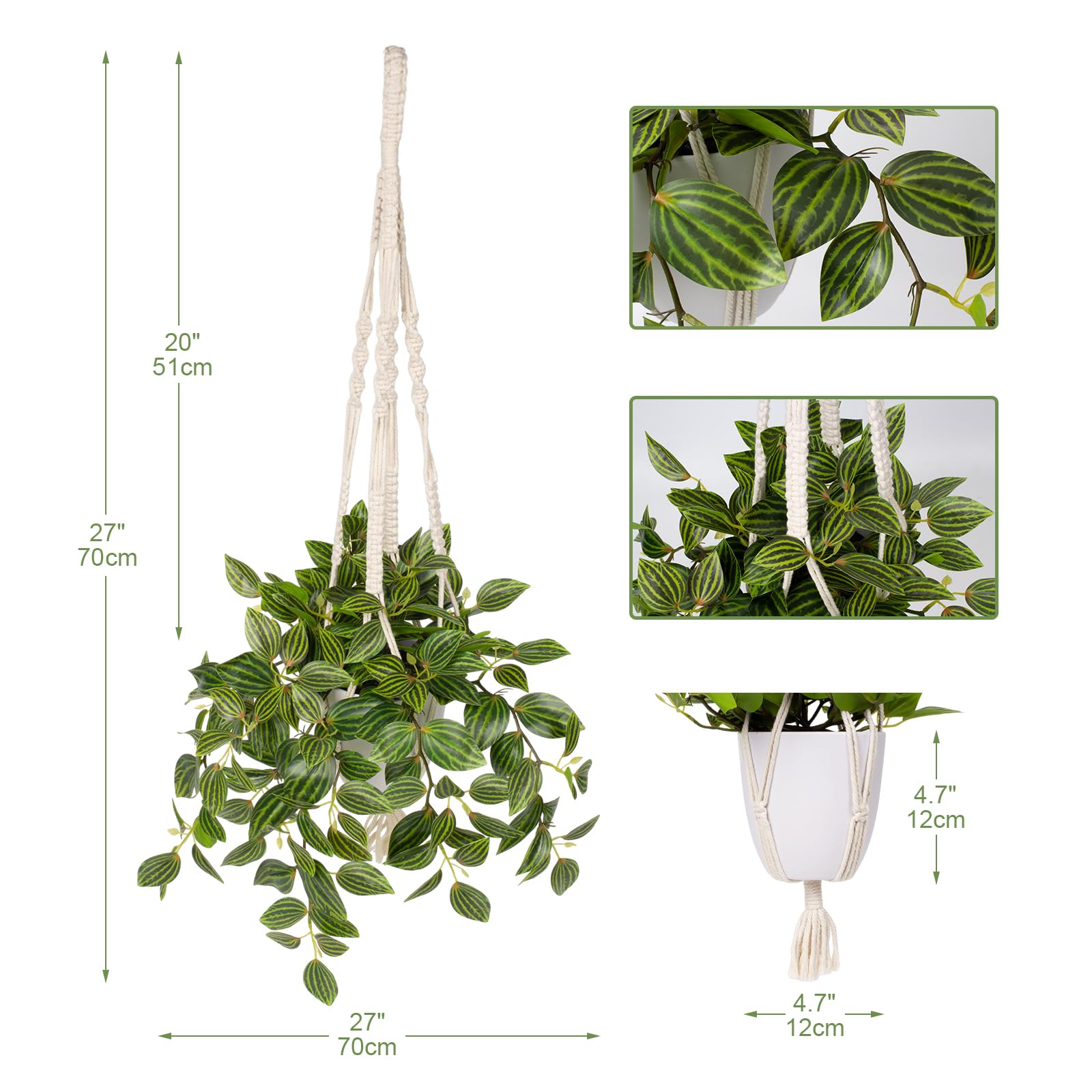 Planta artificial colgante plantas decorativas en maceta, plantas colgantes artificiales, decoración moderna para el hogar, oficina, baño, cocina e interior, dormitorio, oficina, alféizar de ventana,