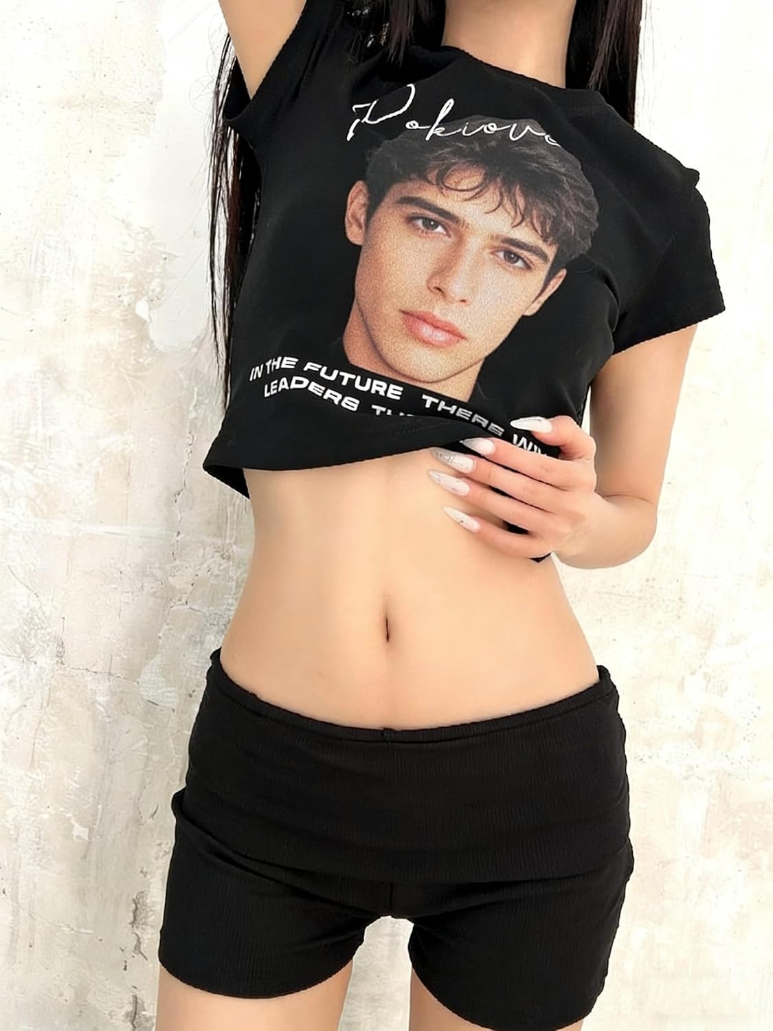 Fold Over Micro Mini Shorts Y2k Grunge Goth Punk Slim Fit Sexy Lounge Pajama Bottoms (US0-US14)