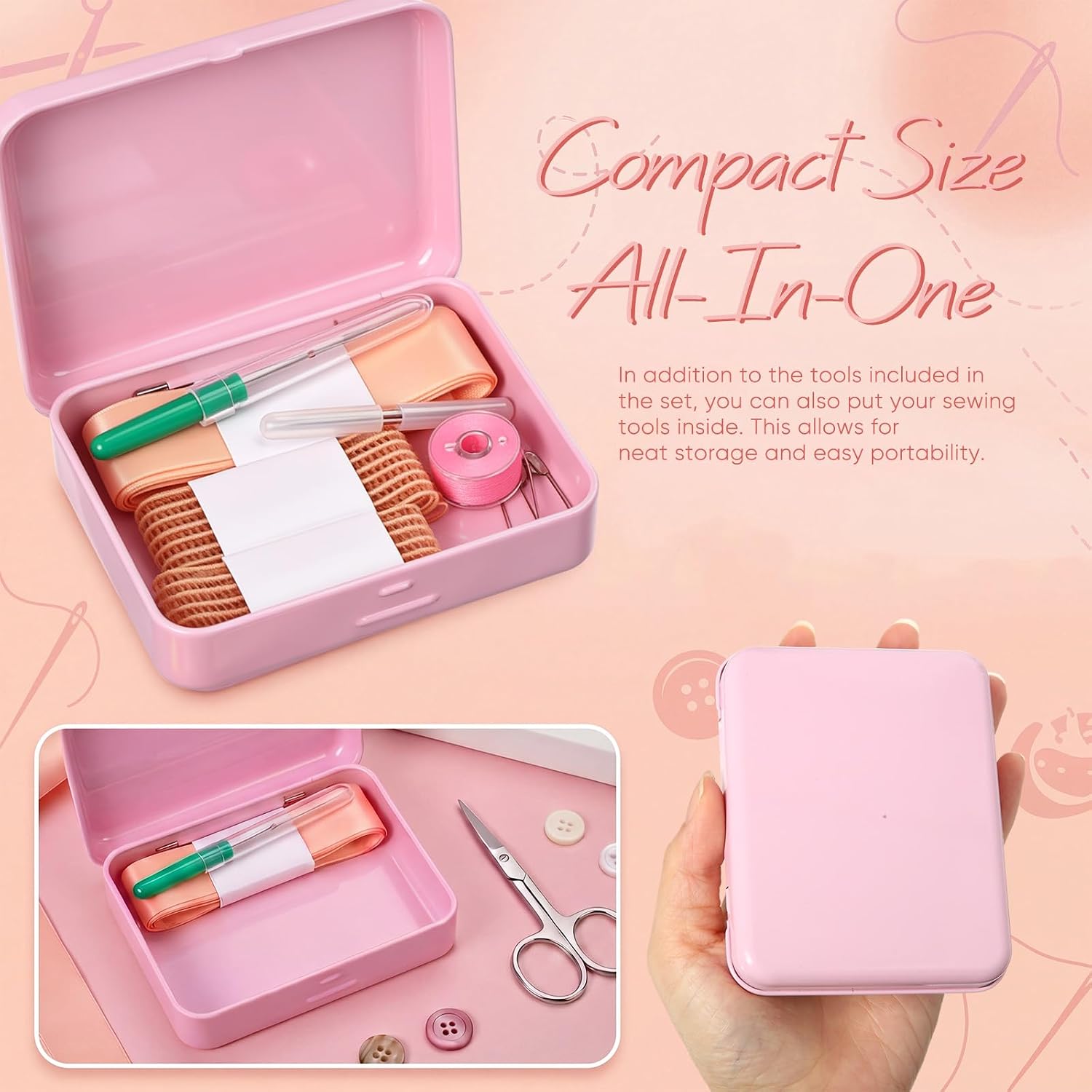 Yinder Ballet Pointe Shoe Sewing Kit Dance with Ribbon and Elastic Dance Sewing Kit Portable Ballet Accessories for Dancers Students Girls Gift Woman