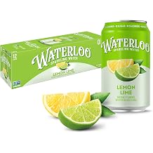 Waterloo Sparkling Water, Lemon-Lime Naturally Flavored, 12 Fl Oz Cans, Pack of 12 | Zero Calories | Zero Sugar or Artificial Sweeteners | Zero Sodium