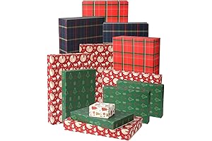 NUJOVI 13-Piece Premium Christmas Gift Boxes for Year-End Festivities with Variety of Sizes