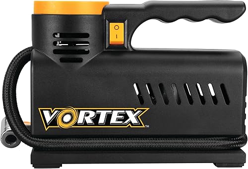 Miniatura 2 de Performance Tool Vortex E00001 - Inflador de neumáticos compacto de 12 V con luz LED, mandril de aire con bloqueo de palanca, cable de alimentación