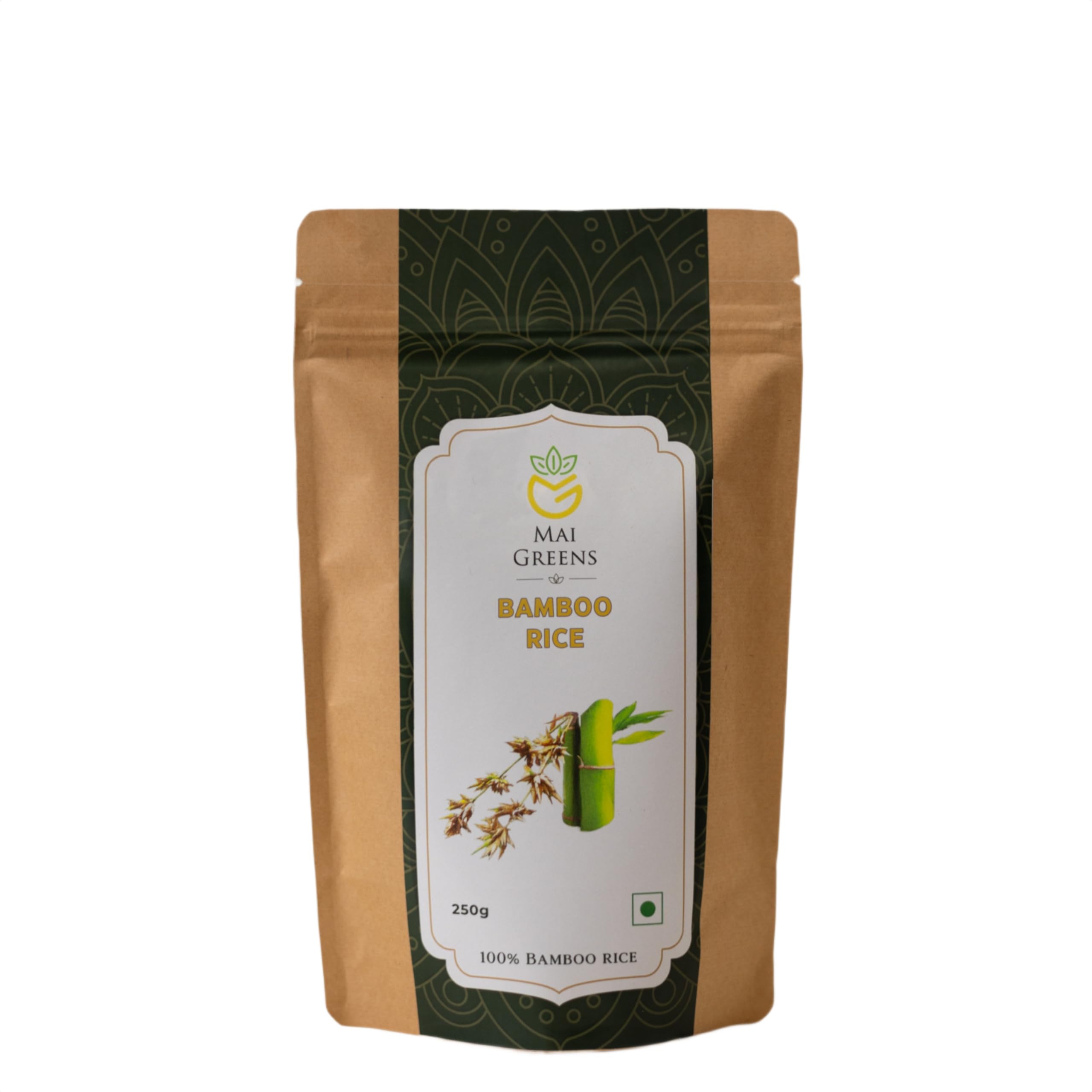 Maigreens Bamboo Rice - 250g | Kerala Wayanad Forest Wild Bamboo Rice | Mulayari | Moongil Arisi | Brown Small Grain, Raw | Unpolished