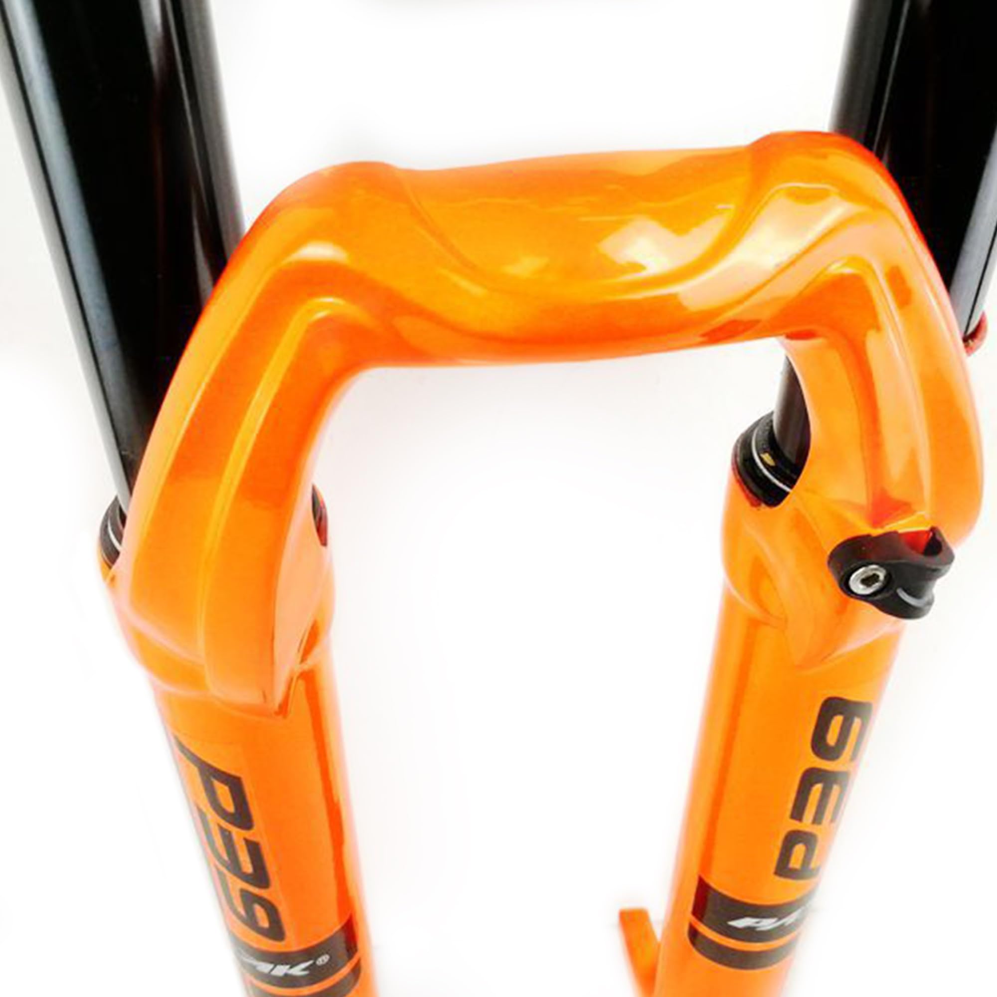 26/27,5/29" skok sprężyny 130 mm MTB zawieszenie pneumatyczne widelec przedni 1-1/8" rura prosta QR 9 mm podwójne ramię ręczna blokada ultralekki widelec do roweru górskiego (kolor: pomarańczowy
