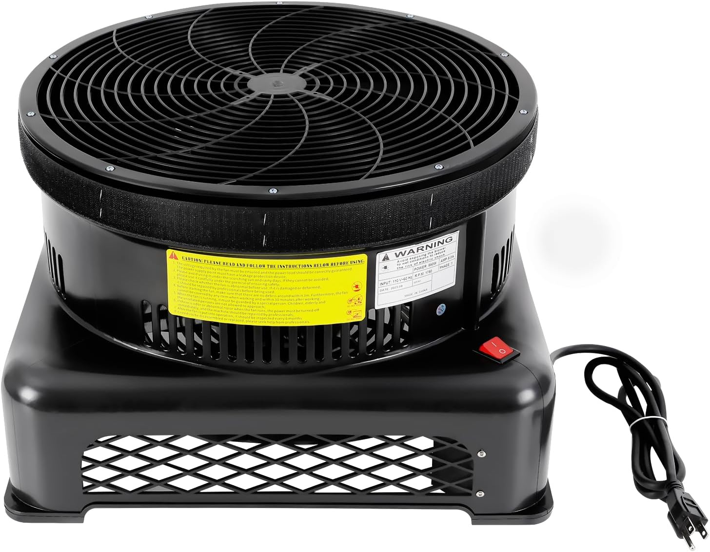 17.7 Inch Inflatable Tube Man Air Blower Fan Dancer Blower Inflatable Balloon Fan for 9.8-18.04Ft Single Leg Inflatable Dancer Tube Men 550W