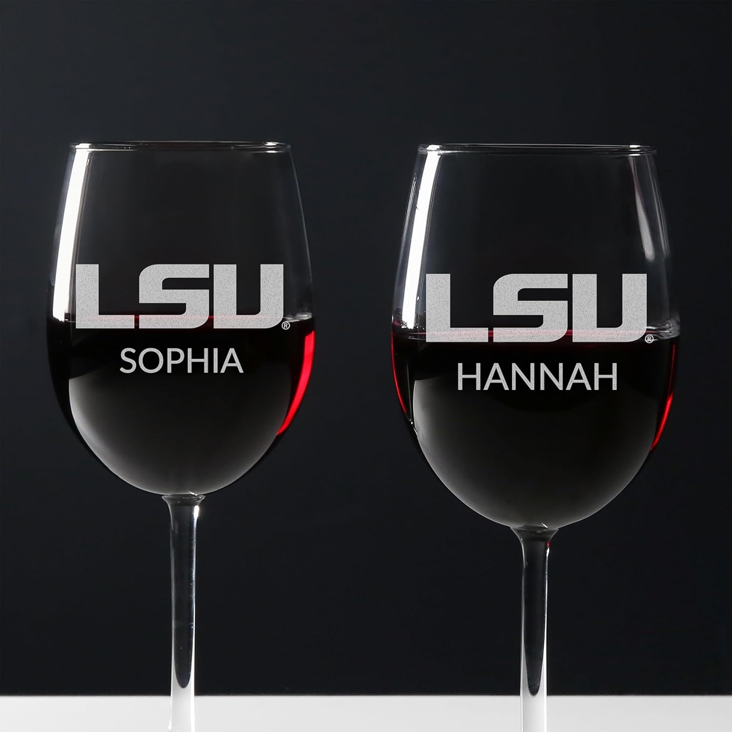 Lifetime Creations Personalized LSU Tigers Wine Glass - Officially Licensed Engraved Stemware, Custom Gift for Basketball Football Fans, Alumni, Graduation, Made in USA