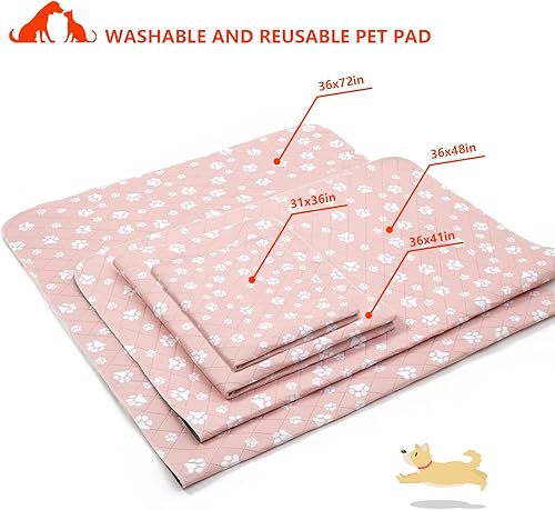 Miniatura 3 de Lepark Almohadillas lavables para orinar para perros, paquete de 2 almohadillas reutilizables para cachorros, almohadillas de entrenamiento de