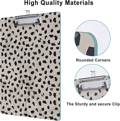 Miniatura 10 de Bonito portapapeles con diseño de madera A4 decorativo tamaño carta para oficina, tamaño estándar 9 x 12.5 pulgadas con clip de metal de perfil