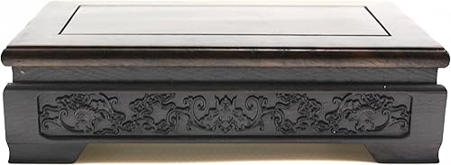 Miniatura 3 de Muebles orientales chinos de palisandro macizo Mahagony soporte de exhibición de madera base de madera rectangular con forma rectangular con