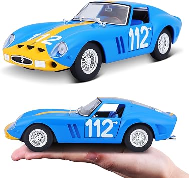 124 for 1962 Ferrari 250 GTO 1 24 Scale Die-cast Model Alloy Car Die Cast Model, Blue