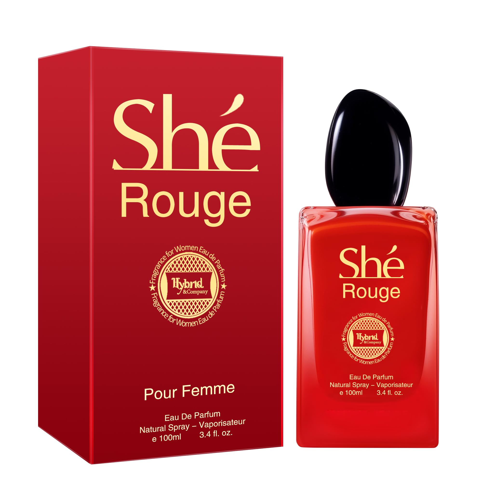 Hybrid & CompanyWomen She Rouge Eau De Parfum Vaporisateur Natural Spray 3.4 Fl Oz