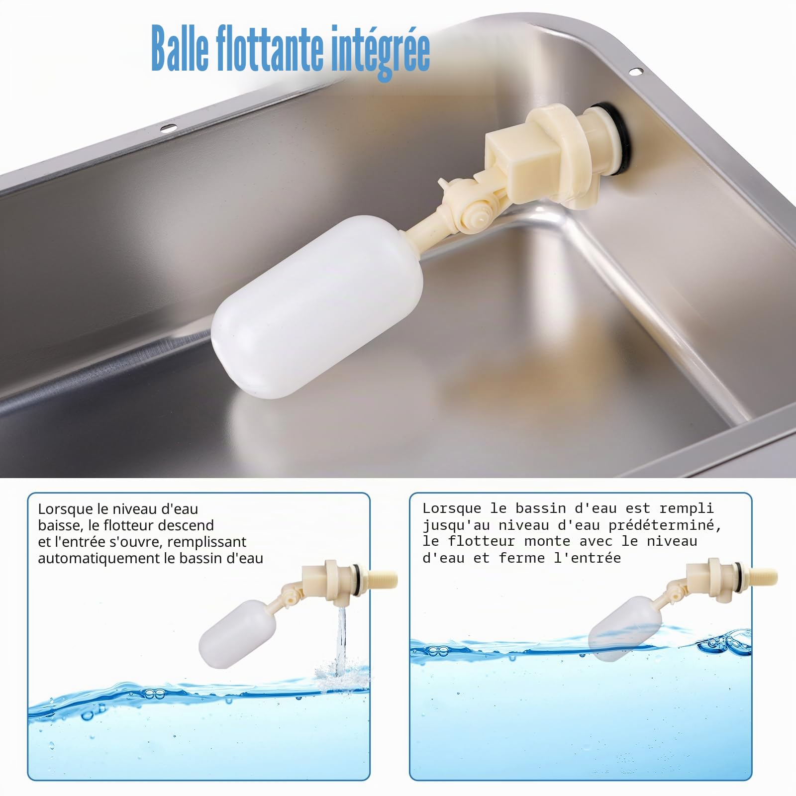 Bol à Eau Automatique pour Chien, RéServoir d'eau en Acier Inoxydable 11L pour Grands Chiens, Bol à Eau Auto-Remplissant pour Chien à L'ExtéRieur pour Chats, Animaux D'éLevage et Poulets.
