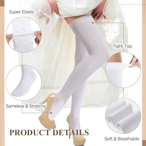 Miniatura 2 de Extra Long Socks Thigh High Cotton Socks Extra Long Knee Boot Stockings for Women