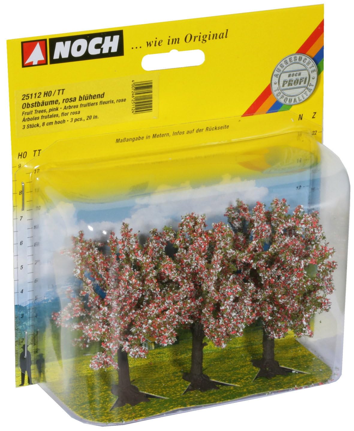 NOCH 25112 - H0, TT Pink Blooming, 3 Pieces, 8 Cm High - New