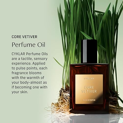 Miniatura 2 de CYKLAR Aceite de perfume Roll-On. Fragancia de vetiver central apta para viajes, con notas de madera flotante y salvia clara. Parfum de aceite