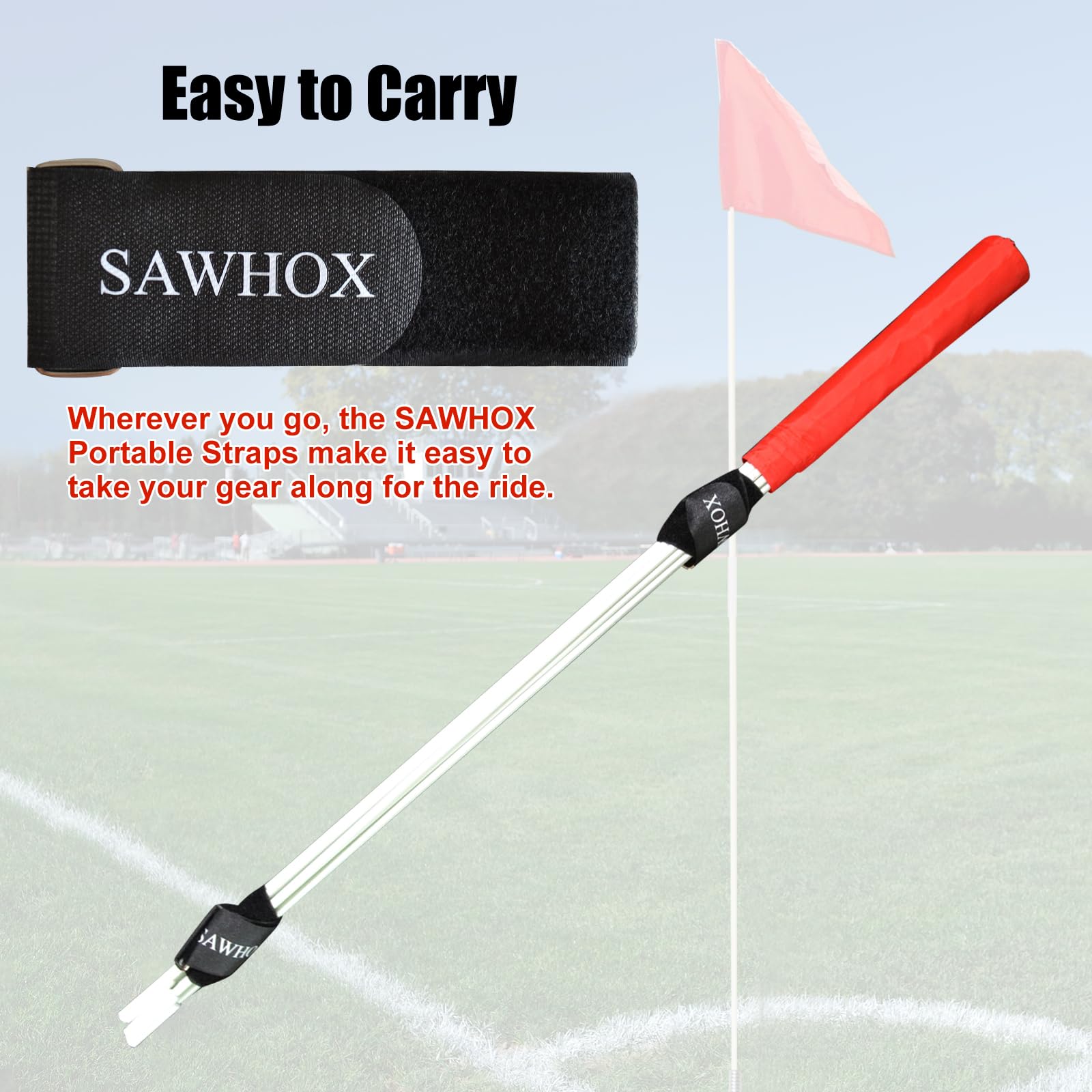 SAWHOX Fußball-Eckflaggen, 10 Stück
