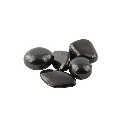 Heka Naturals Shungite - Piedras en caída 1.76oz Purificación de agua, desintoxicación, mineralización, cristales curativos, decoración de Feng