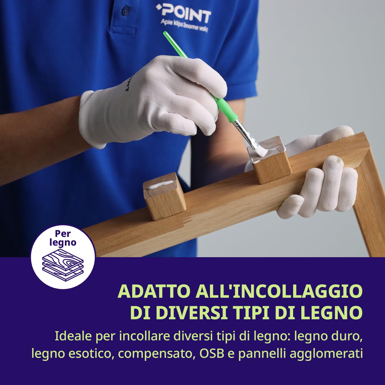 Colla per legno – Forte colla D3 Pva 5 kg – colla per legno ultra forte resistente all'acqua per mobili legno duro compensato Mdf & altro – colla per