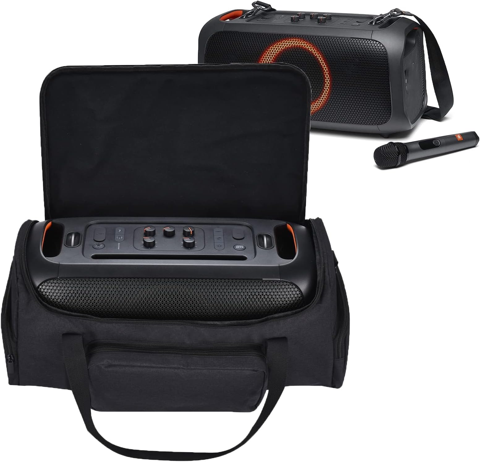 Carrying Case for JBL PartyBox On The Go Speaker, Soft Travel Storage Bag Compatible with PartyBox On-The-Go Portable Party Speaker Outdoor Box-Only Case No Shoulder Strap(Black)