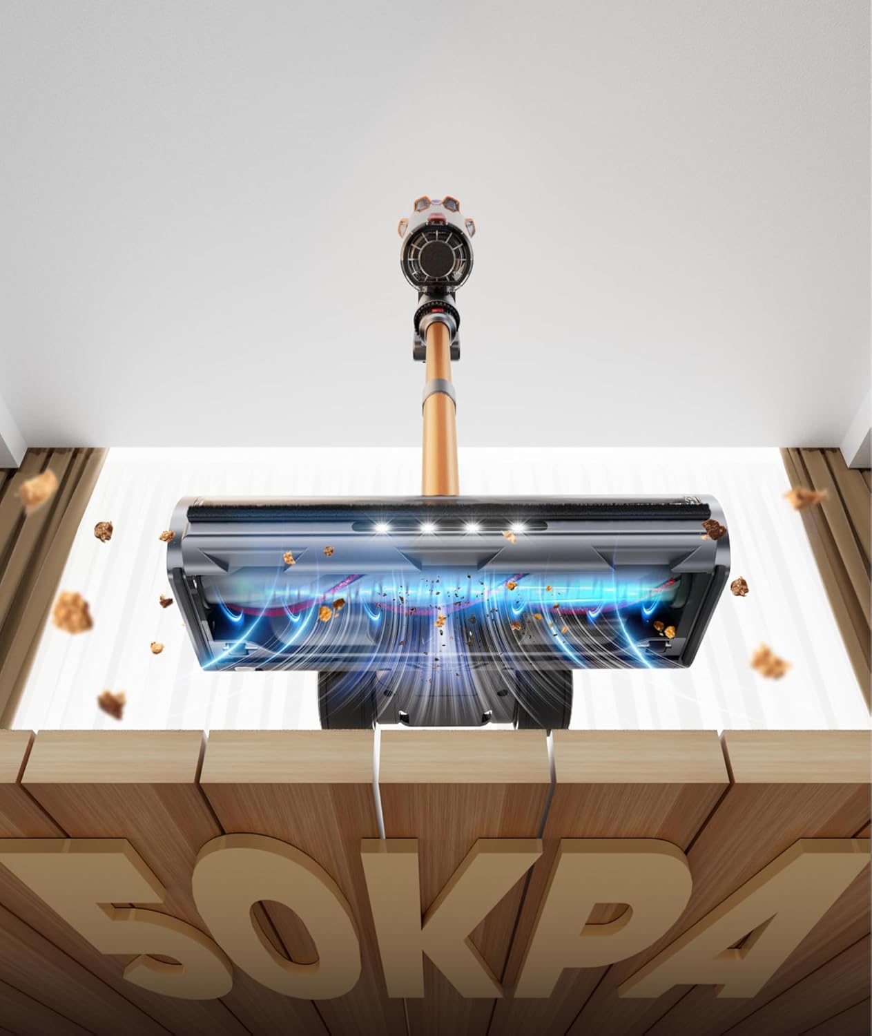 Cordless Vacuum Cleaner, 600W 50KPA 70Mins Vacuum Cleaners for Home,Stick Vacuum with Self-Standing ,Wall Mount Dock, 3.3Ft Hose,Aromatherapy, Household Vacuum for Pet Hair/Carpets/Hardwood（X7A Pro）