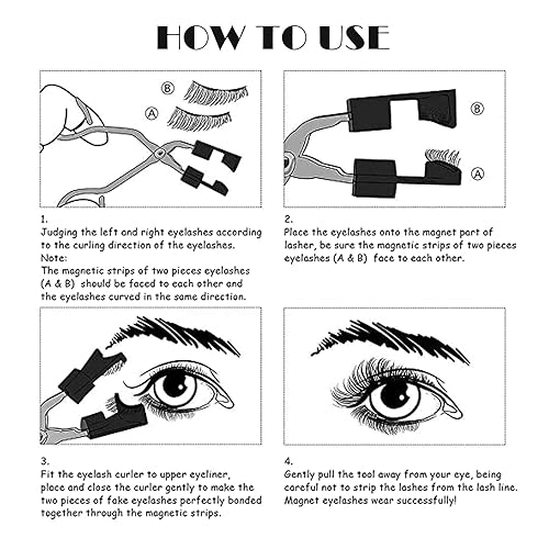 Miniatura 5 de Herramienta de ayuda para aplicar pestañas magnéticas, clip magnético de pestañas postizas, fácil de aplicar rizador de pestañas magnético sin
